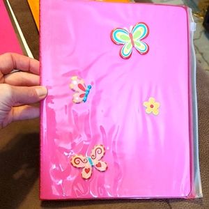 Zip-It composition notebook with reusable pencil case cover pink